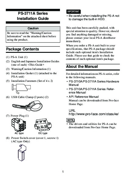 First Page Image of PS3711A-T42-24V Series Installation Guide.pdf